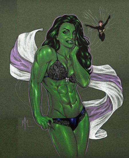 Девушка превращается в халка