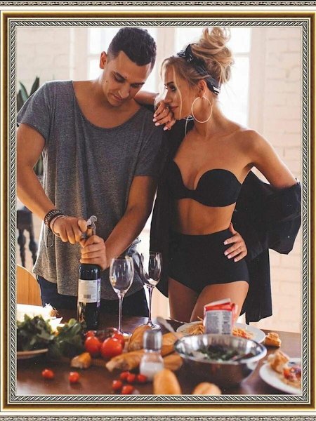 Фотосессия с вином пара