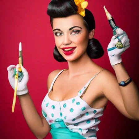 В стиле пин ап