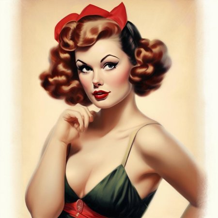 Девушка в стиле пин ап