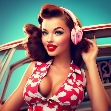 Девушка в стиле пин ап