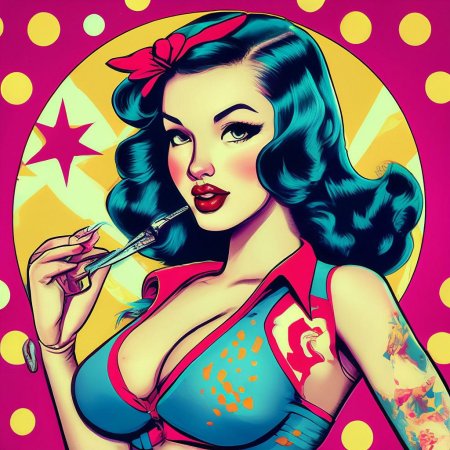Девушка в стиле пин ап