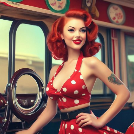 Девушка в стиле пин ап