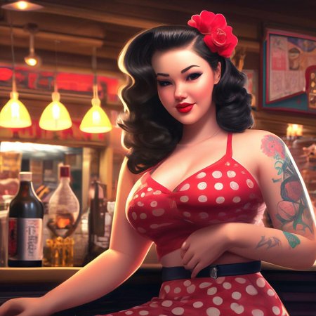 В стиле пин ап