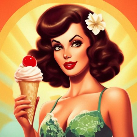 Девушка с мороженым