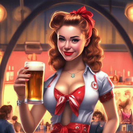 Девушка с пивом
