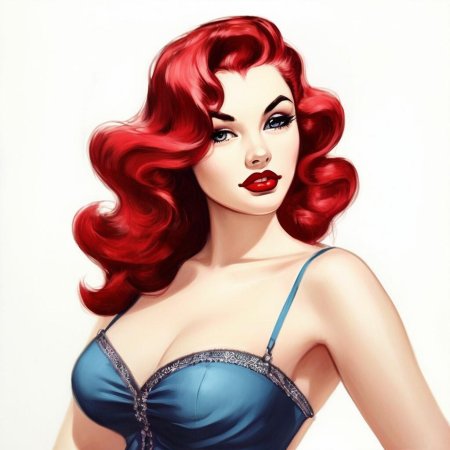 Девушка в стиле пин ап