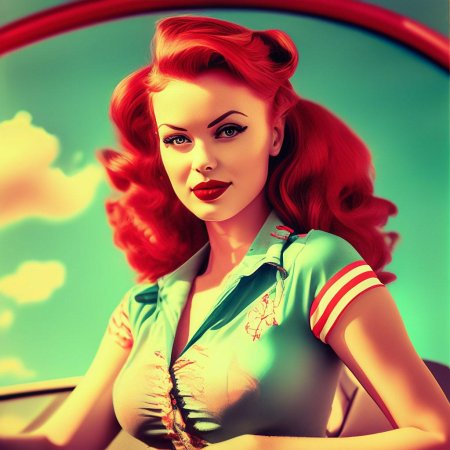 Девушка в стиле пин ап