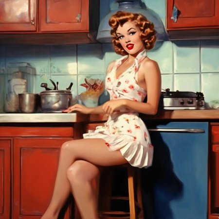 Домохозяйка на кухне