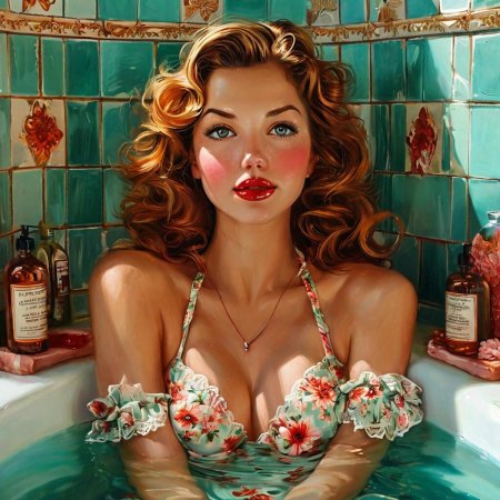 Девушка в ванной