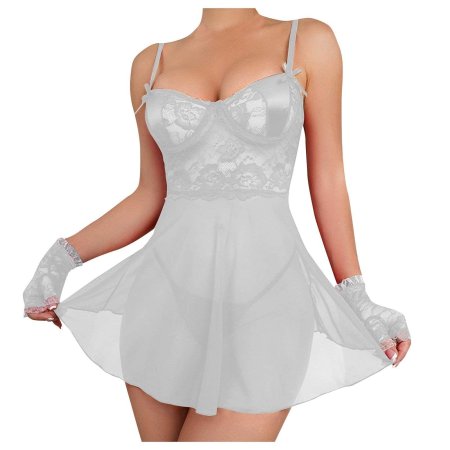 Прозрачная ночнушка с кружевами