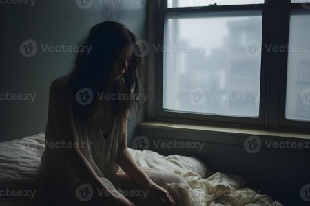 Девушка на кровати