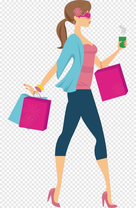 Девушка с пакетами