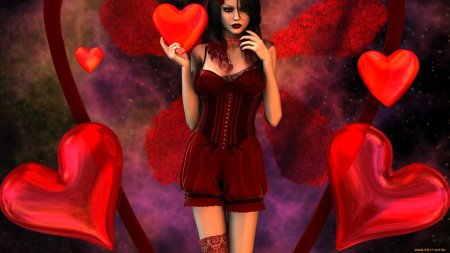 Девочка с сердечком