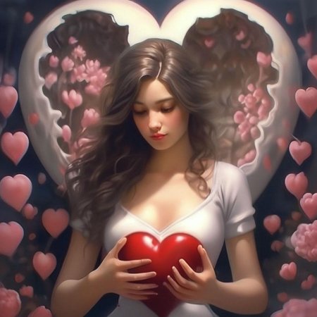 Девочка с сердечком