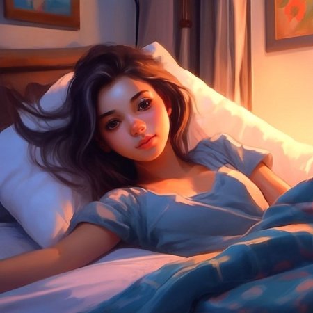 Спит девушка