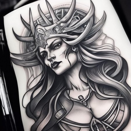 Тату богиня смерти