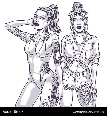 Женщина с татуировками