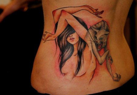 Татуировка девушка