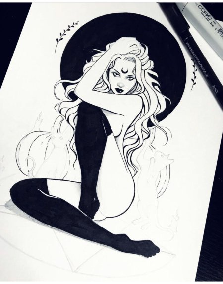 Ведьма эскиз