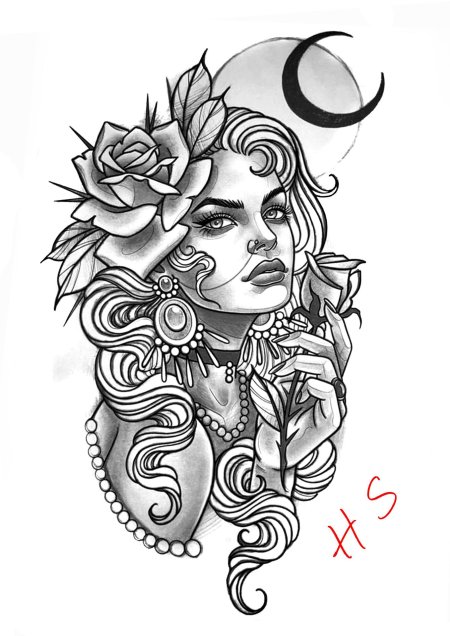 Нью скул тату эскизы для девушек