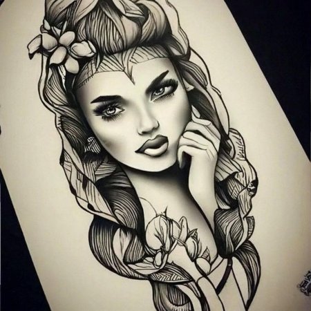 Тату эскиз женский