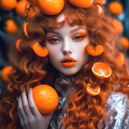 Девушка с апельсинами