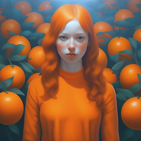 Девушка с апельсинами