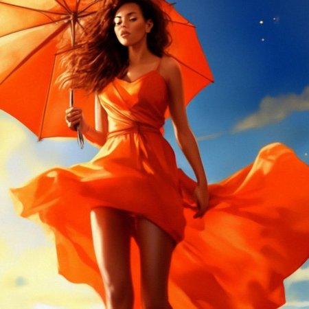 Оранжевое платье