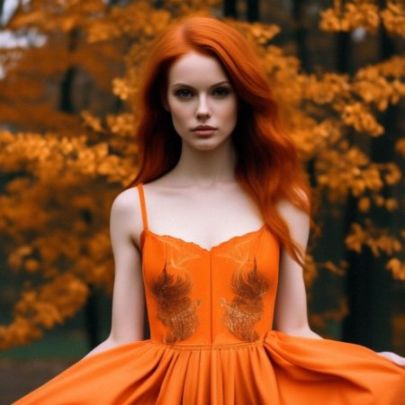 Красивая рыжая женщина