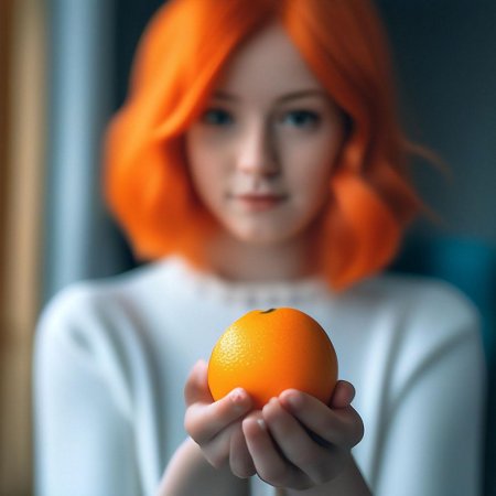 Апельсин в руке