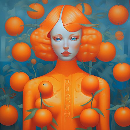 В оранжевом