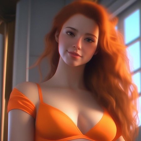 Девушка рыжая