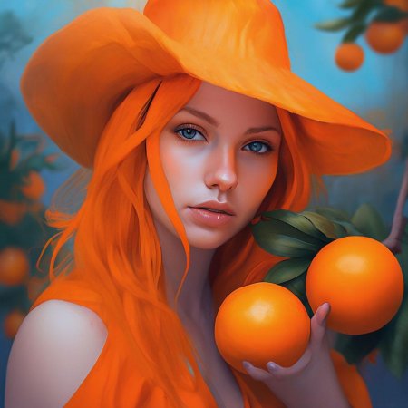 Девушка с апельсинами