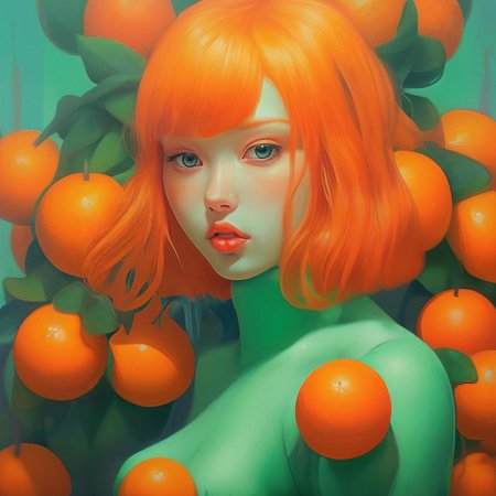 Девушка с апельсинами