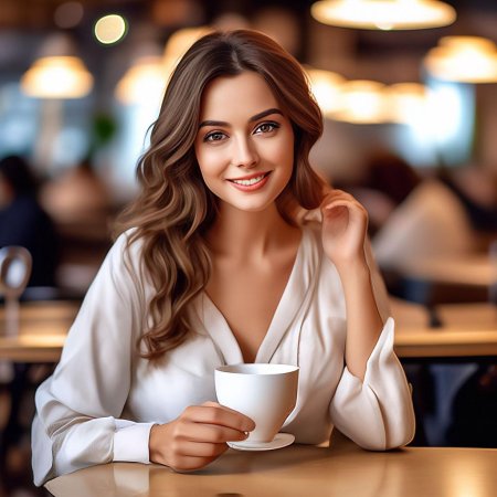 Девушка в кофейне