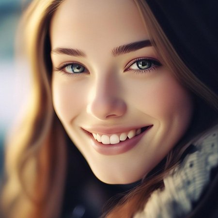 Красивая улыбка девушки