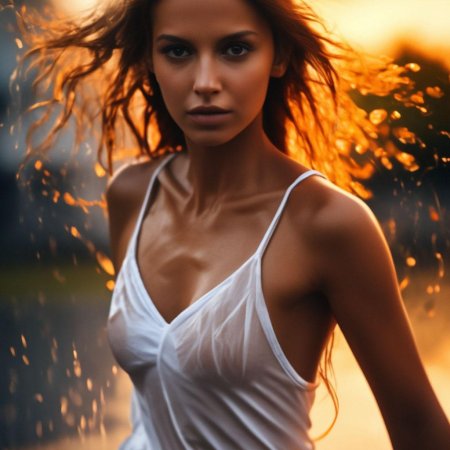 Красивые девушки в мокрых майках