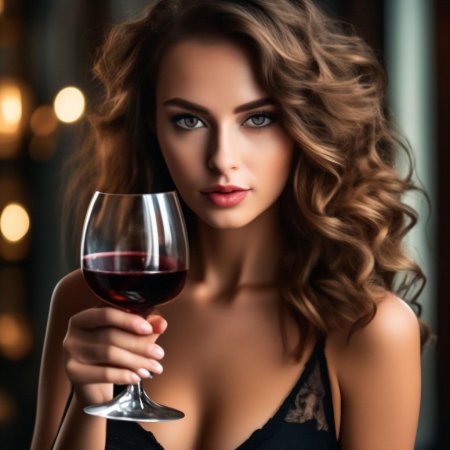 Девушка с бокалом