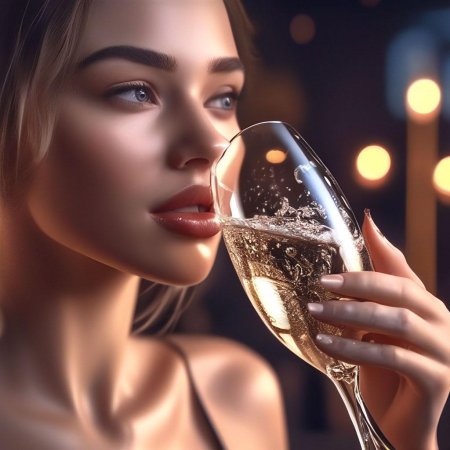 Женщина с вином
