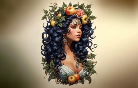 Портрет черноволосой девушки