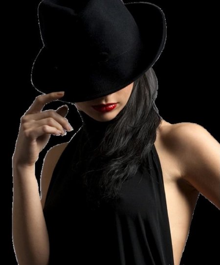 Девушка в шляпе без лица