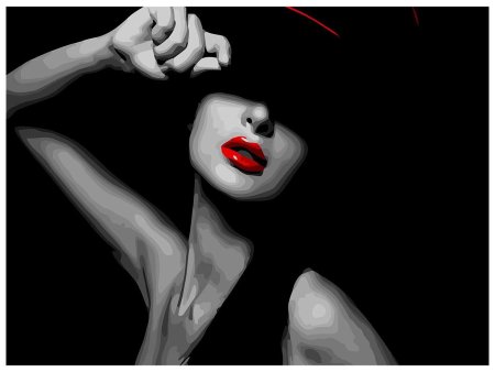 Девушка с красными губами