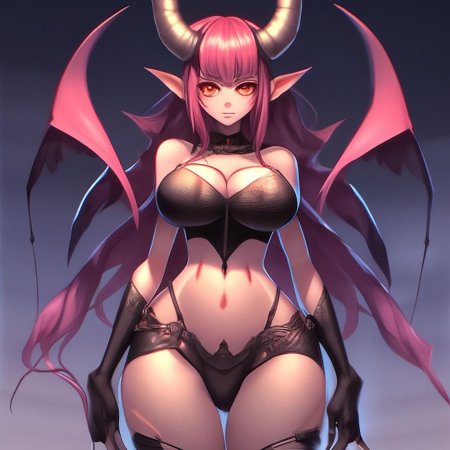 Демон с рогами