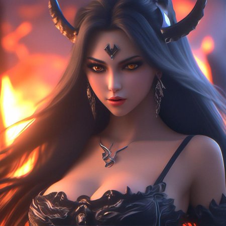 Девушка демон арт