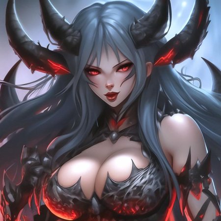 Арт девушка демон