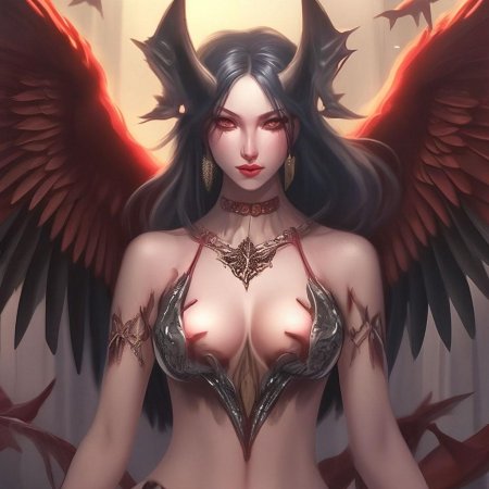 Демон девушка арт