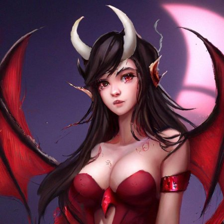 Голая девушка демон