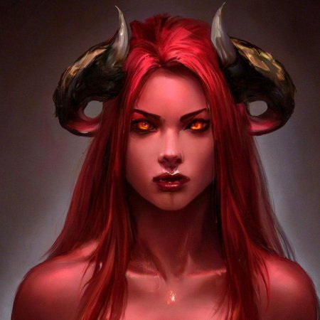 Красный демон девушка