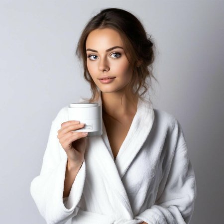 Девушка в банном халате